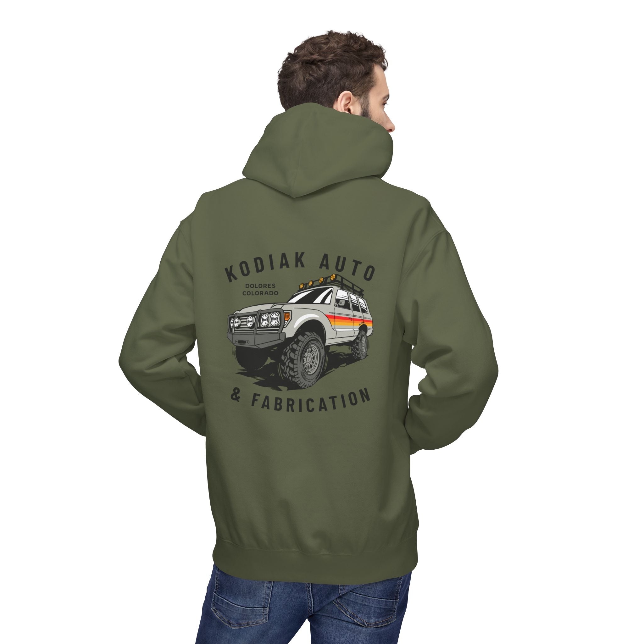 Kodiak Auto & Fabrication Hoodie — Vintage Off-Road Truck Pullover