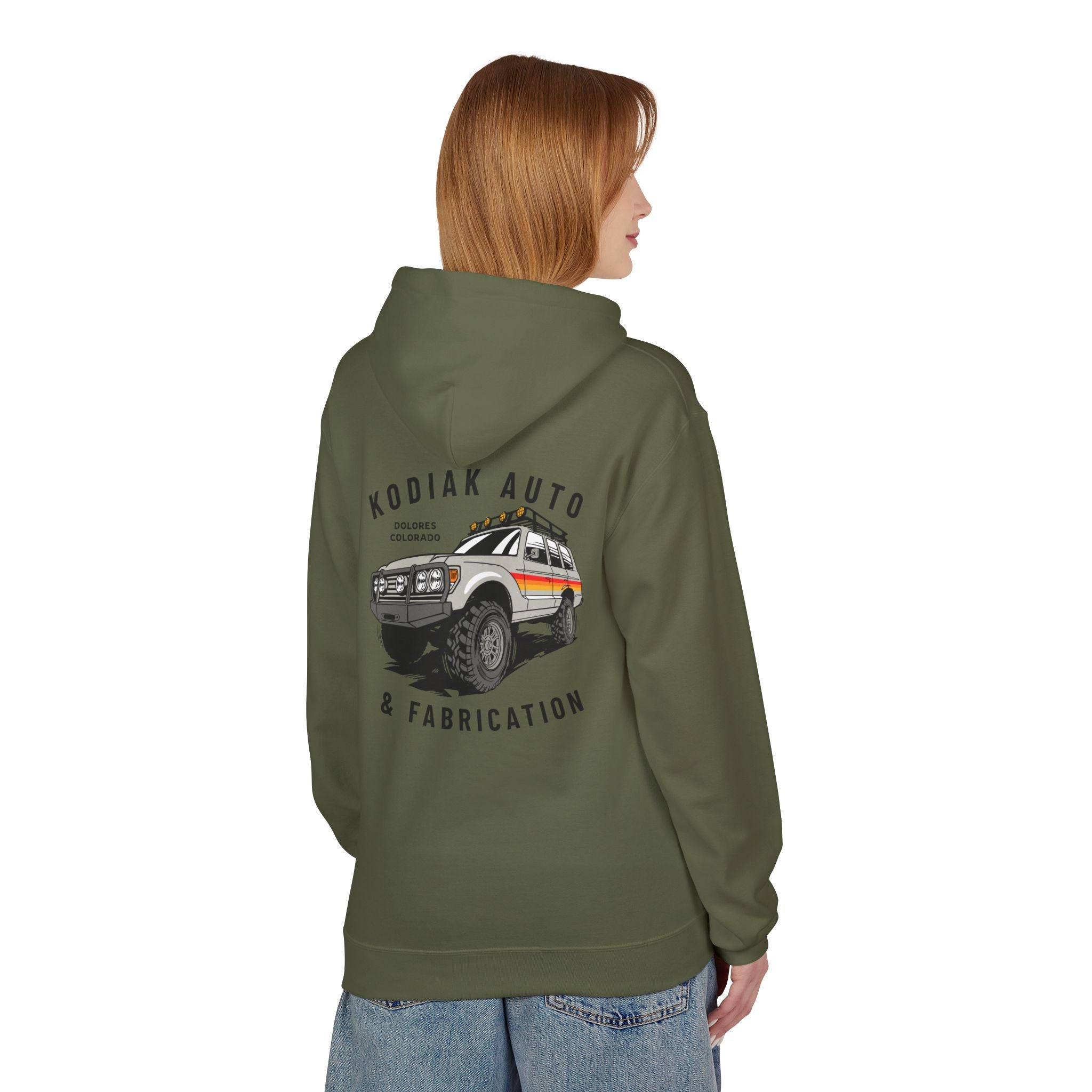 Kodiak Auto & Fabrication Hoodie — Vintage Off-Road Truck Pullover